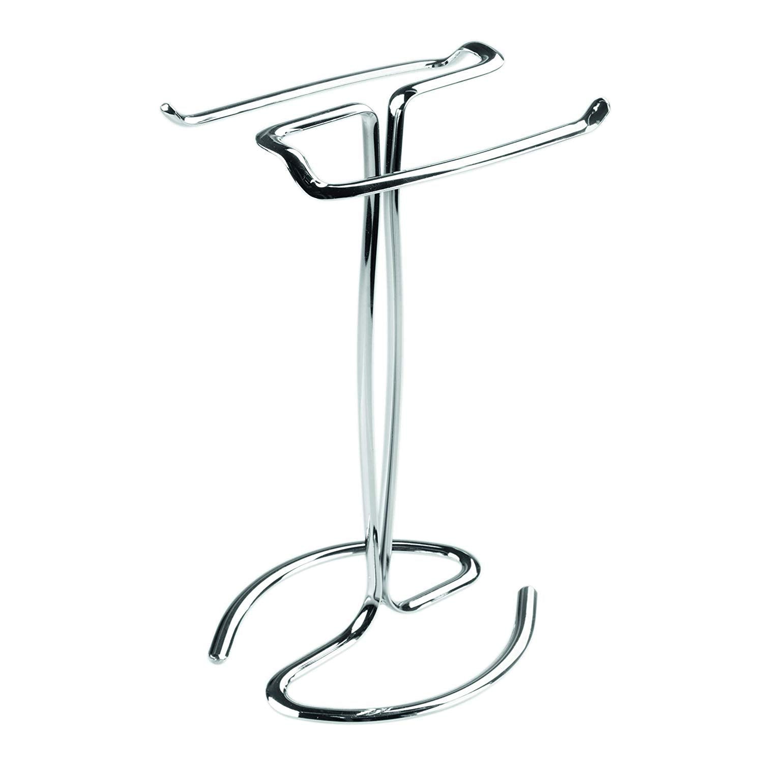 iDesign Metal Hand Towel Rack, The Axis Collection – Holds 2 Hand Towels, 7.75” x 6.25” x 13.5”, Chrome