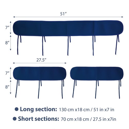 3PCS Covers for Teething,Soft Mesh Reversible Cover for Full-Size (Blue)