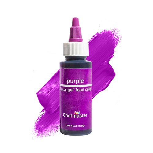 Chefmaster Purple Liqua-Gel® Food Coloring - Vibrant Professional-Grade Dye for Icing & Fondant | 2.3 oz