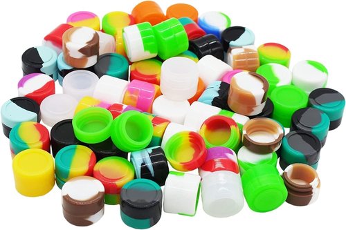 KUVIS 2ml Silicone Wax Containers Concentrate Non-stick Jars Multi-use (500)