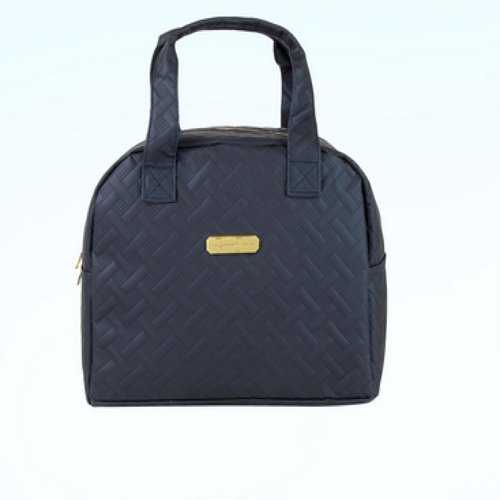 Jessica Simpson Women’s Insulated Lunch Bag for Work with Pockets, Straps | Reusable Cooler Lunch Bags for Women (Noteworthy Navy), 2308/2369, Large