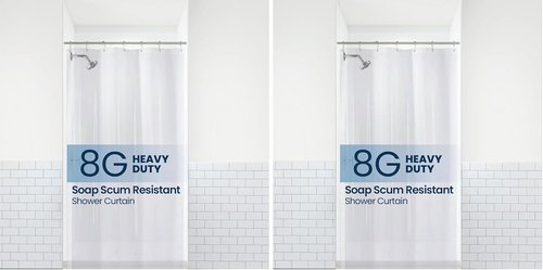 LiBa Waterproof Shower Curtain - Premium Non-Toxic PEVA with Rust-Proof Grommets | Clear 36x72 (Pack of 2)