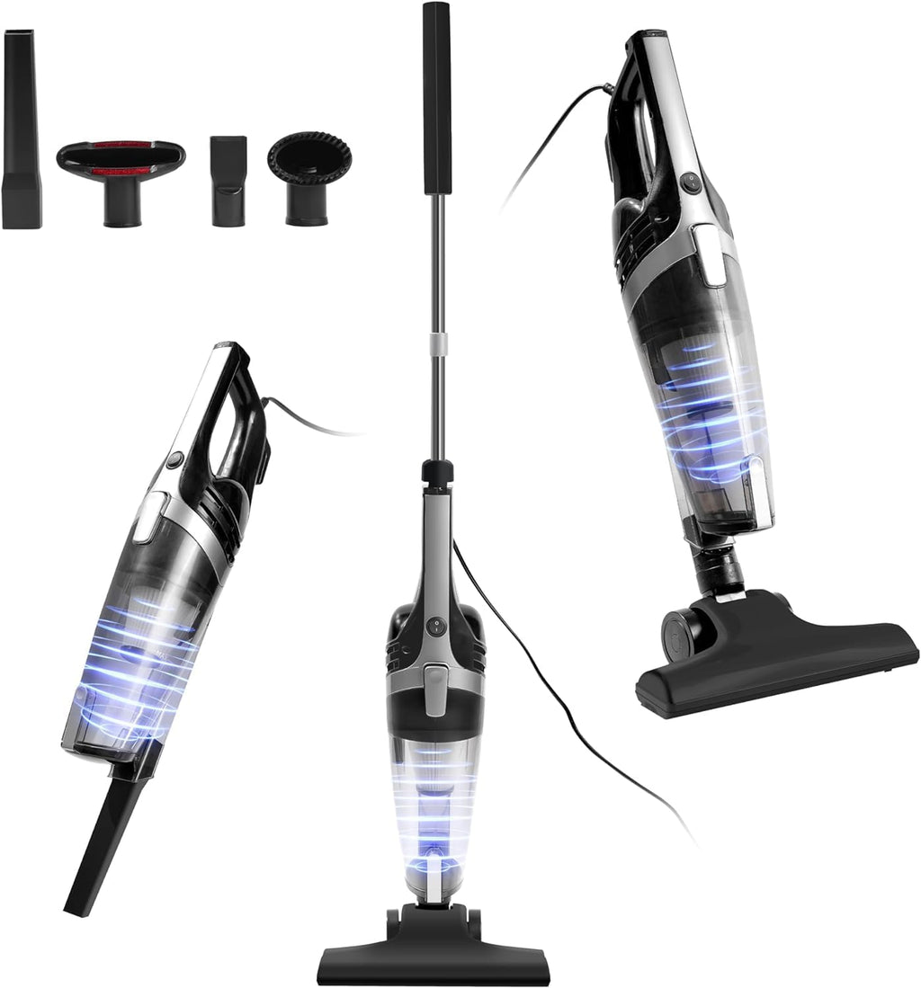 Skiennix Corded Stick Vacuum Cleaner - Powerful Suction for Pet Hair on Carpet, Tile & Hard Floors