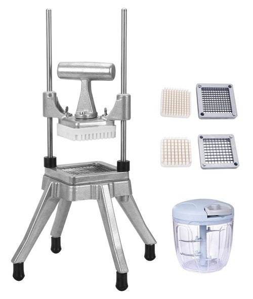 BotaBay Commercial Vegetable Fruit Chopper 1/4″&3/8″ Blade Heavy Duty Professional Food Dicer Kattex French Fry Cutter Onion Slicer Stainless Steel for Tomato Peppers Potato Mushroom