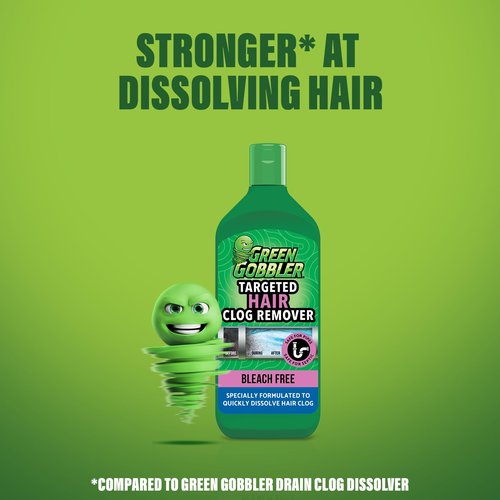 Green Gobbler Hair Drain Clog Remover | Formulated to Quickly Dissolve Hair Clogs