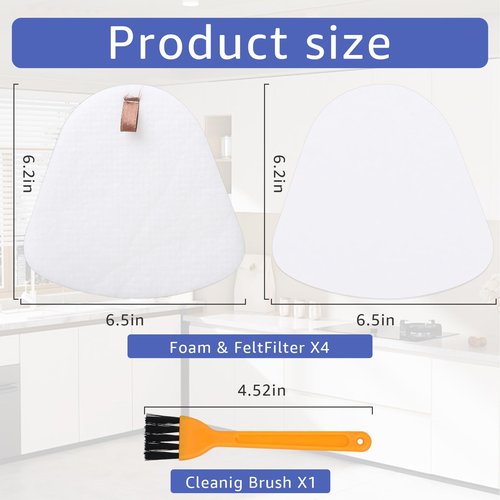 4-Pack Foam and Felt Felt Filter Kit Compatible with Shark Navigator Lift-Away Vacuum Replacement Model CU500,NV350, NV351, NV352, NV355, NV360, UV540, UV550, NV356E, NV370, NV391, UV490 ﻿