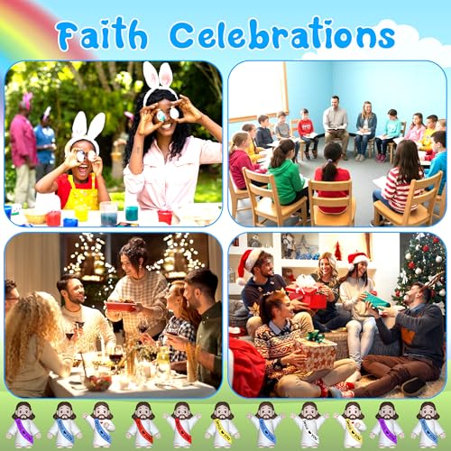 25 Pcs Little Jesus Figures - 1.4 Inch Mini Religious Statues for Party Favors