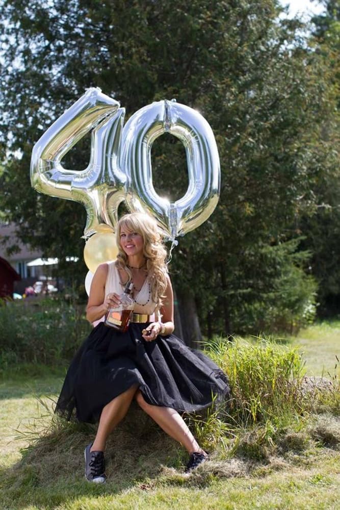Silver 40-Inch Number 50 Balloon - Perfect for 50th Birthday & Golden Wedding Celebrations