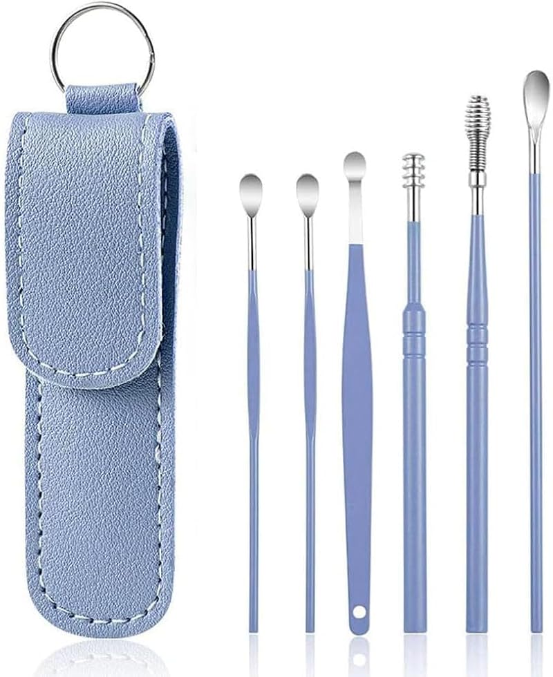 Speetop 6-Piece Stainless Steel Ear Wax Removal Kit and Ear Cleaner Tool with Storage Box
