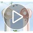Portable Mini Fan - 2 Pack Battery Operated Handheld Fan with Lanyard in Pink & White