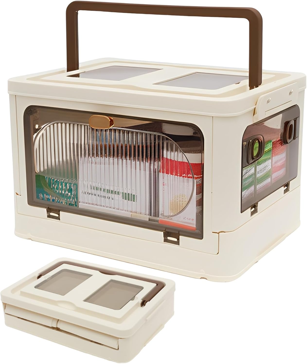Skiennix 3-Tier Medicine Organizer - Portable Storage Box with Handle & Wheels, Large Capacity First Aid Container