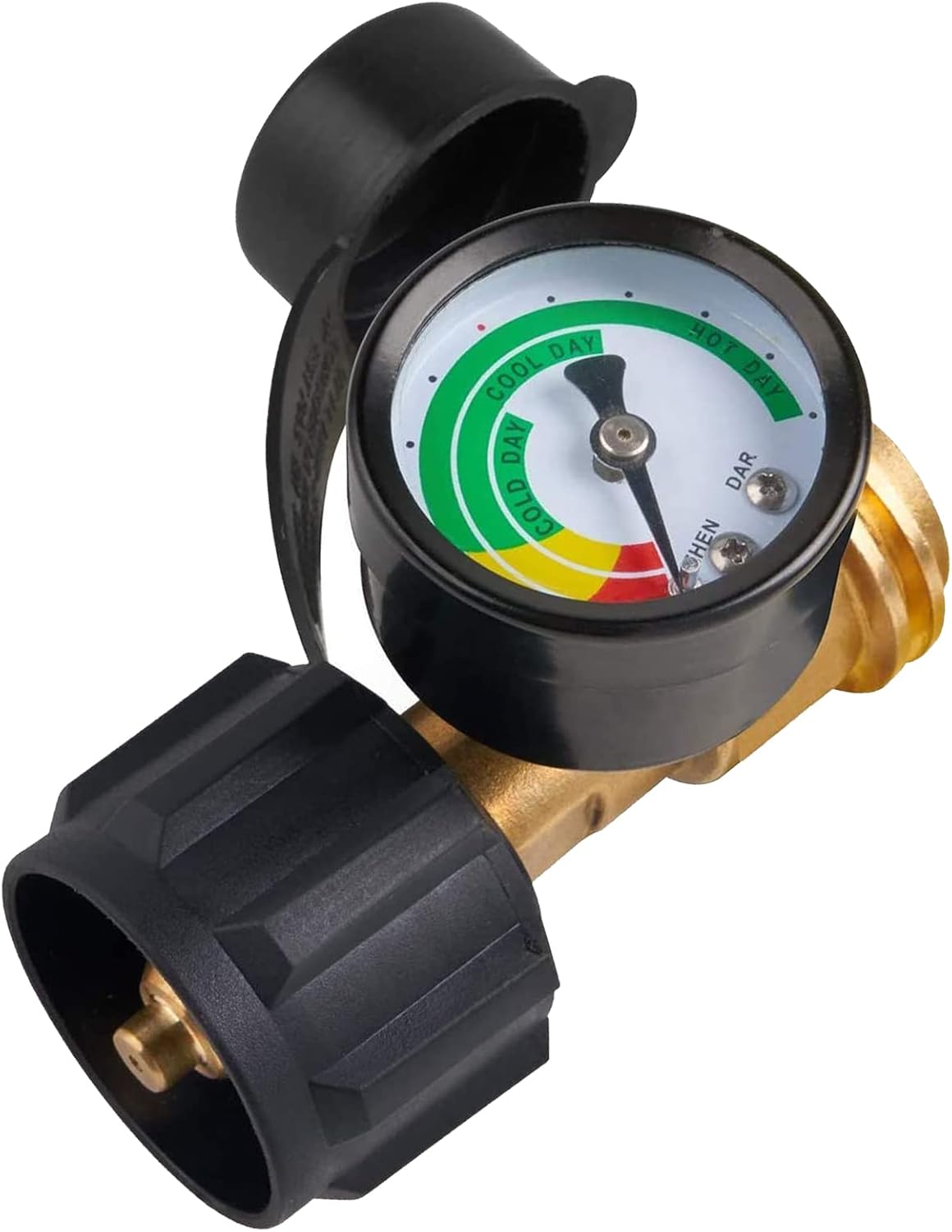 SHINESTAR Propane Tank Gauge - Gas Level Indicator for 5-20 lb LP Tanks | QCC1/Type 1 Connection