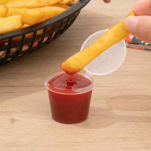 Restaurantware RW Base 1 Ounce Jello Shot Cups 2000 Microwave-Safe Portion Cups - Crack-Resistant Disposable Clear Plastic Sauce Containers For Samples Condiments Or Toppings