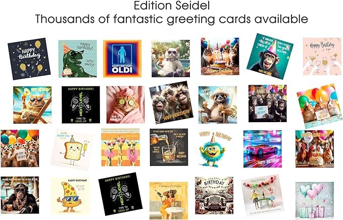 Premium Birthday Card with Envelope for Him, Her, Kids - Edition Seidel