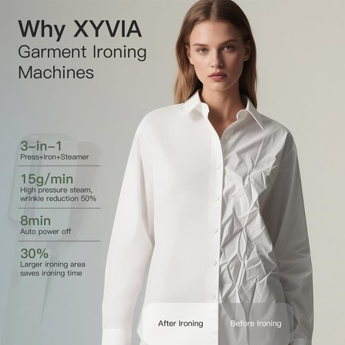 XYVIA Handheld Press Steamer for Clothes, 3-in-1 Mini Travel Press Iron, 180° Rotatable, 1000W 15s Fast Heat-Up, Portable Garment Wrinkle Remover for Collars & Cuffs (Matcha Green)