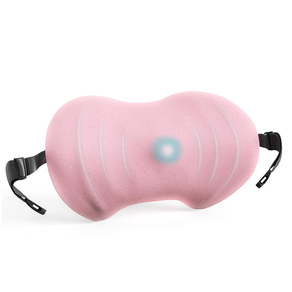 Lumbar Support Pillow, Ergonomic Back Cushion for Office Chair with Adjustable Straps & Detachable Breathable Cover,Memory Foam Car Lumbar Pillow, Back Support Pillow for Car, Office,Bed Rest(Pink)