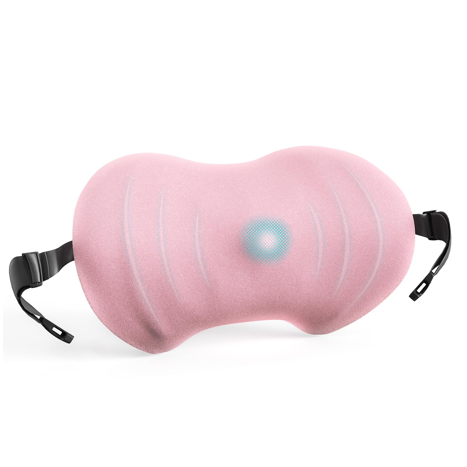 Lumbar Support Pillow, Ergonomic Back Cushion for Office Chair with Adjustable Straps & Detachable Breathable Cover,Memory Foam Car Lumbar Pillow, Back Support Pillow for Car, Office,Bed Rest(Pink)