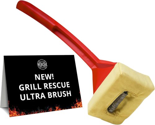 Grill Rescue BBQ Cleaning Head - Bristle-Free Grill Brush for Cast Iron & Stainless Steel Grates | Durable & Unique