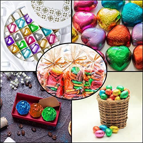 Purple Aluminum Foil Candy Wrappers 300pcs for Homemade Chocolate Bars