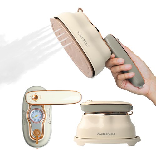 Steamer For Clothes, Steamer ＆ Iron 2 In 1,Portable Handheld travel Steam,1200W 15s Heat Up for Travel Size,Wrinkle Remover,200ml Tank,3 Modes for dress shirts for home travel,Beige, 120V