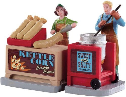 Lemax Kettle Corn Stand - Set of 2 for Festive Events | Perfect for Parties and Fairs