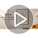 Venusmiles 5x7 Solid Walnut Picture Frame with Removable Mat