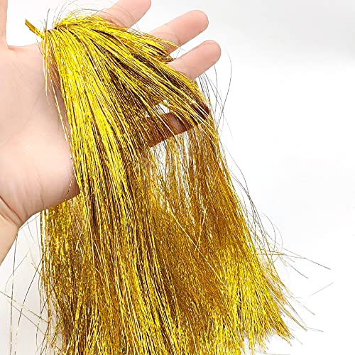 2000 Strand Gold Christmas Tinsel Icicles - 18 Inch Decorations
