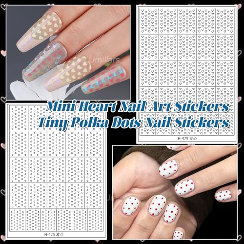 Umillars 6 Sheets Airbrush Nail Stencils Stickers - Geometric Hollow Nail Art Templates