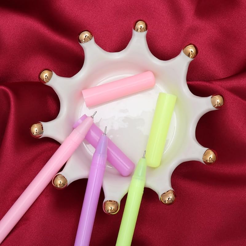 Minkissy Crown Nail Art Palette and UV Gel Pen Holder Tray