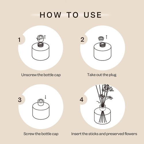 Cocorrína Premium Reed Diffuser Set - Lavender Thyme with Preserved Baby's Breath | 6.76 Fl. Oz Home Décor