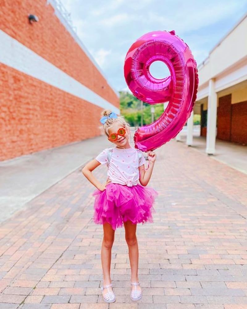 **Skiennix 40-Inch Hot Pink Number Balloons - Perfect for 2nd, 12th, 21st Birthday Celebrations & Events**