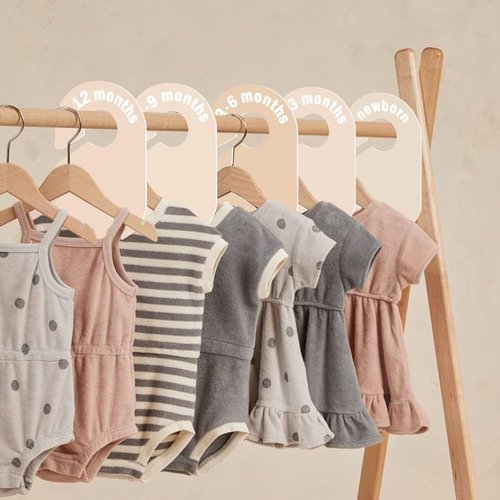 Cephira Baby Closet Dividers - Double-Sided Clothes Organizer for Newborn to 24 Months | Neutral Design
