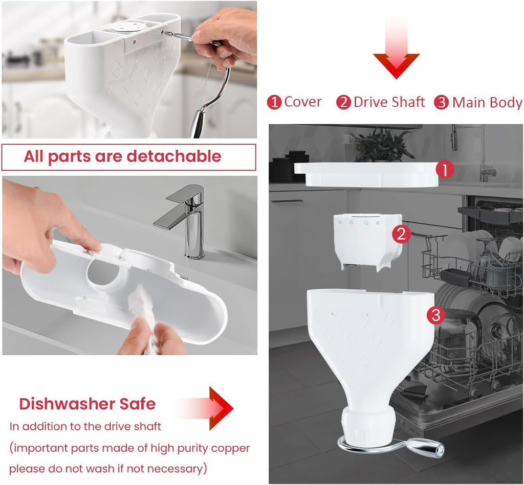 Kainasch 6-Piece Pasta Maker Attachment for KitchenAid Stand Mixer, Heavy Duty Homemade Pasta Press with Dual Feed Ports, Includes 6 Shaping Discs, Dishwasher Safe & Easy Clean Accessories