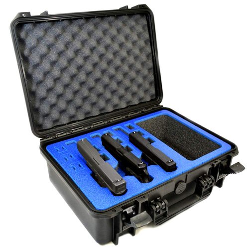 3 Pistol 12 Magazine + Accessories Storage Doro Waterproof Pistol Case with Custom MyCaseBuilder Foam Insert