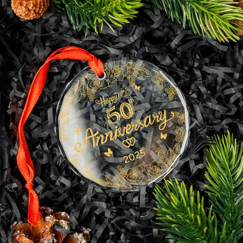 25th Anniversary Ornament - Heart-Shaped Christmas Keepsake 2026