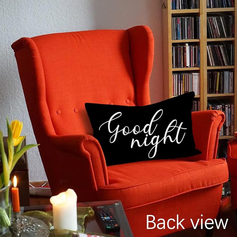 Rusenbao Black Flannel Throw Pillow Covers - 20x12 Inches