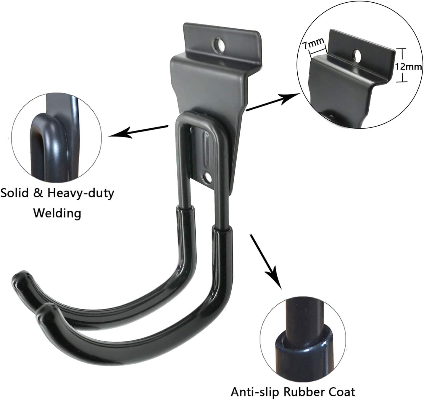 Proslat Heavy Duty Slatwall Hooks - 14 Pack Multi-Size Garage Wall Organizer for Efficient Storage