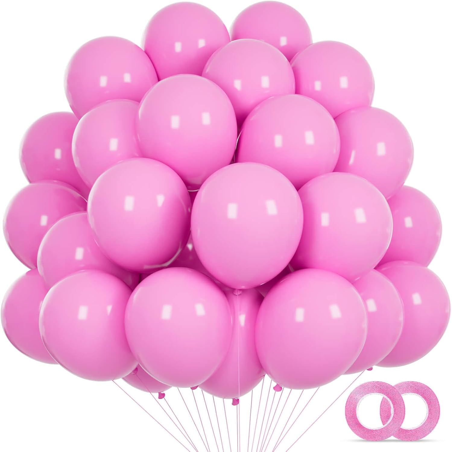 Pink Balloons | 110 Pcs Mini 5-Inch Thick Latex Balloons for Birthday & Baby Shower Decor