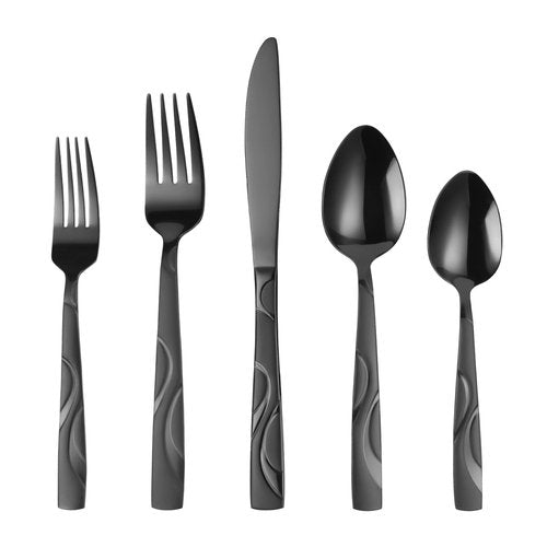FONGDANLAITE 40-Piece Stainless Steel Flatware Set - Heavy Duty 430 Stainless Steel Cutlery Set, Include Knives, Forks, and Spoons for 8 People, Dishwasher Safe
