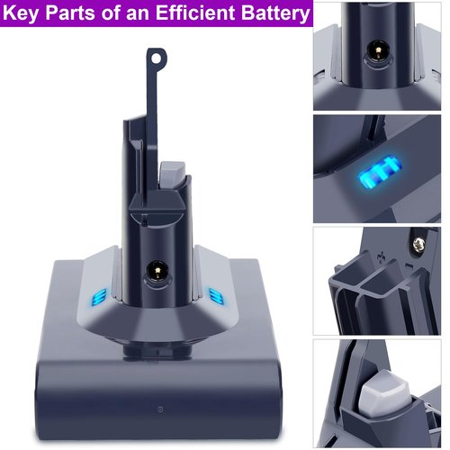 V8 Battery Replacement, Compatible with Dyson V8 Cordless Vacuums (V8 Plus, V8 Animal, V8 Absolute, V8 Motorhead, V8 SV10, V8 SV25) 21.6V 4.5Ah Lithium Battery with 40 Min Runtime | 500+ Charge Cycles