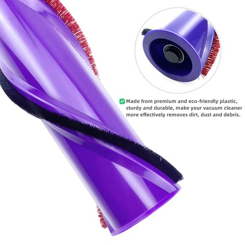 JEDELEOS Replacement Brush Roller for Dyson V8 Cordless Vacuum Cleaner, Brush Bar Assembly Compared to Part 967485-01 (4 Prong Drives & No Screw)