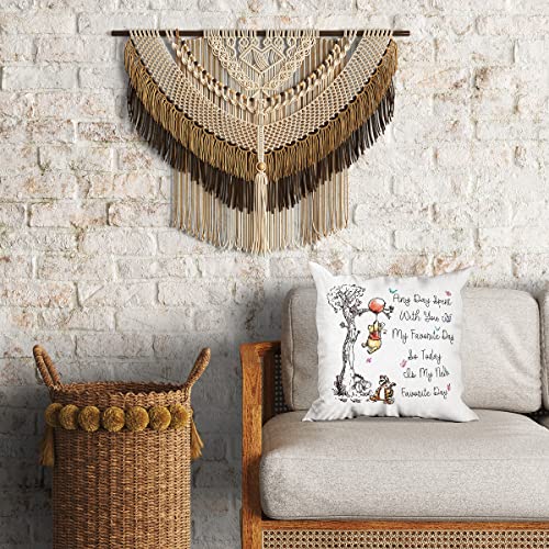 Friendship Quotes Throw Pillow Cover 18x18 Inch Cute Linen Cushion Case for Home Decor