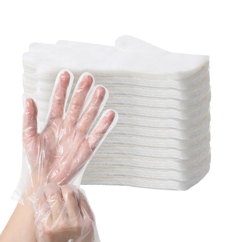HLIN 1500 Pcs Plastic Gloves Disposable - Food Prep Gloves Disposable Transparent for Food Service, Cleaning, One Size Fits Most