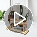 Irregular Cloud Shape Acrylic Vanity Mirror with Stand - Funky Home Decor