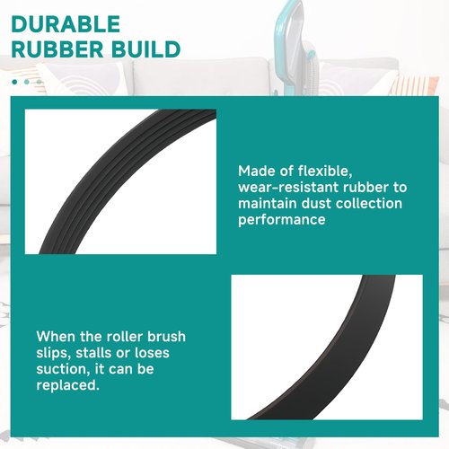 Cutetool 2pcs KC28SEDCZ000 Vacuum Roller Brush Belt Replacement Suitable for Kenmore DU2012, DU2015, DU3017, DU3018, BU4022, BU4023 Upright Vacuums Parts Replaces Brushroll Belt 5EPH237
