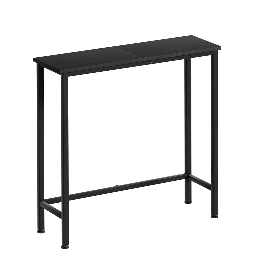 Mordchil HF Narrow Console Table, 29.5" Small Entryway Table, Thin Hallway Tables, Slim Sofa Side Tables for Hallway, Living Room, Bedroom, Foyer, Wood-Grained Black