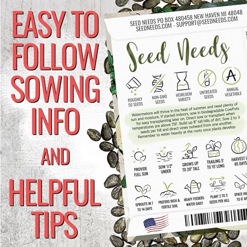 Sugar Baby Watermelon Seeds - Heirloom, Non-GMO, 1 Pack