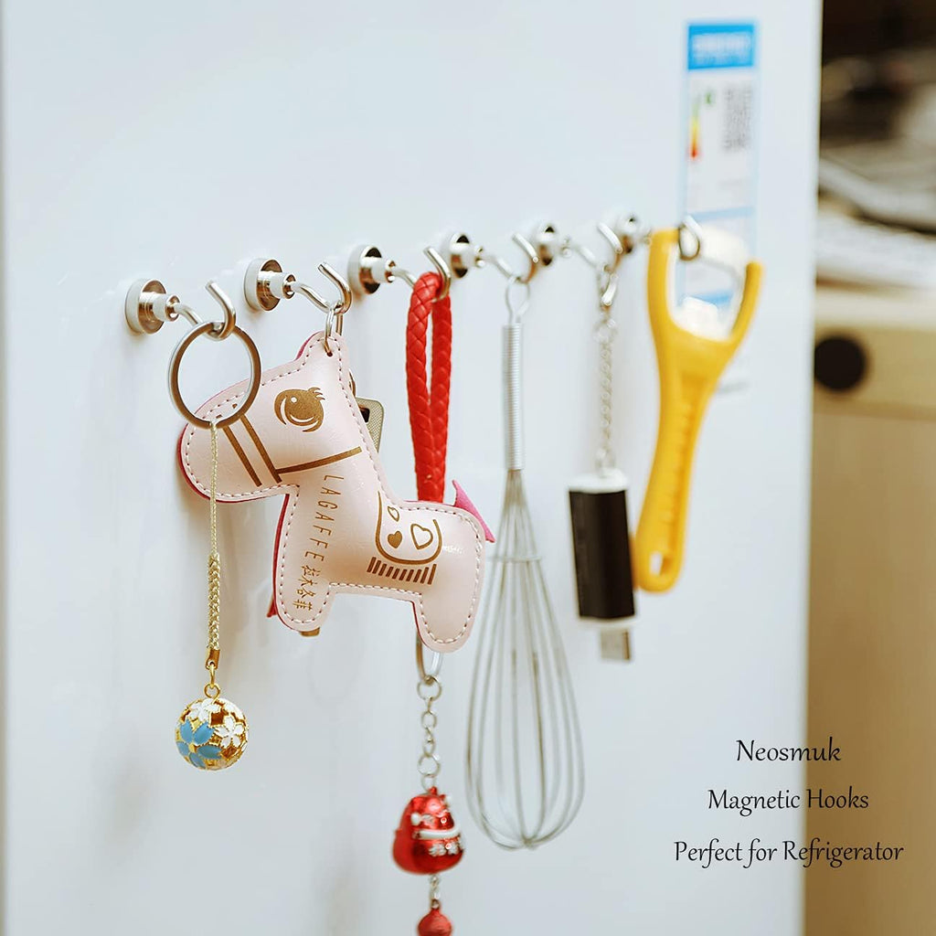 Neosmuk Magnetic Hooks - Heavy Duty 30lb+ Magnetic Hooks for Cruise Cabins & Travel | Essential Must-Have