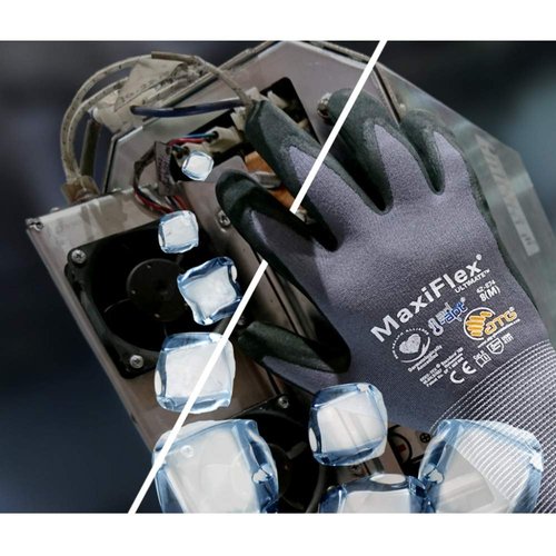 MaxiFlex 34-874 Ultimate Nitrile Grip Work Gloves, Medium, 3 Piece
