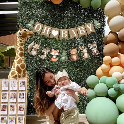 36pcs Woodland Cow Banner Decorations for Baby Shower
